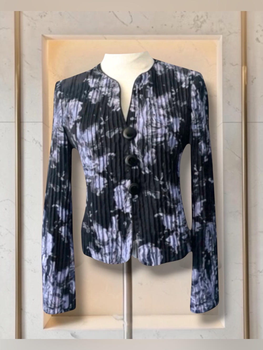ARMANI COLLEZIONI 3 BUTTON SILK PLEATED EVENING JACKET